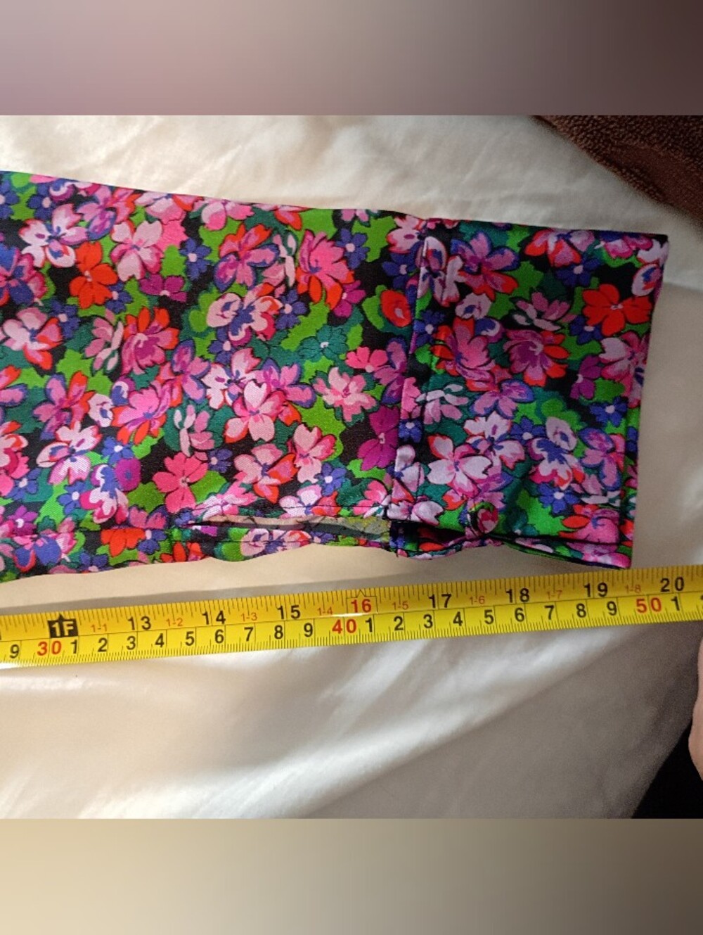 Zara Women's Floral XL Mini Dress in Pink, Green, Black Deep V neck - Picture 10 of 14
